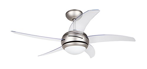 Orbegozo CP 54132 - Deckenventilator mit Fernbedienung, drei Geschwindigkeiten, fünf Blätter, leise, 112 cm Durchmesser, 55 W Leistung, Grau und transparent Orbegozo CP 54132 - Deckenventilator mit Fernbedienung, drei Geschwindigkeiten, fünf Blätter, leise, 112 cm Durchmesser, 55 W Leistung, Grau und transparent von Orbegozo