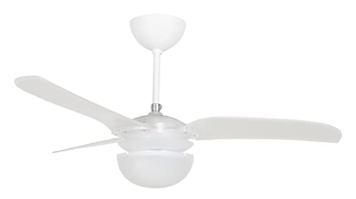 Orbegozo CP75120 Deckenventilator mit Fernbedienung, 3 Flügel, Ø 120 cm, Leistung 65 W, Stummschaltung, Licht und 3 Geschwindigkeiten, Kunststoff, Schwarz von Orbegozo