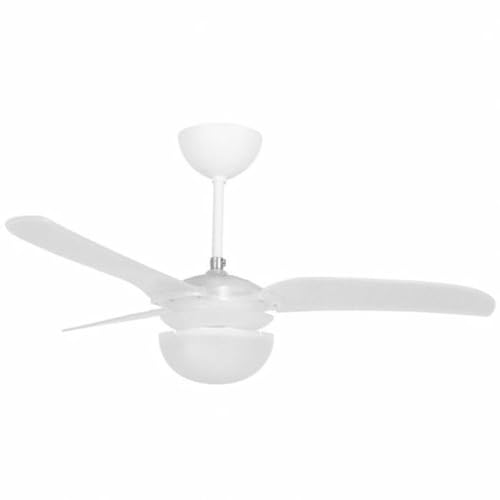 Orbegozo CP75120 Deckenventilator mit Fernbedienung, 3 Flügel, Ø 120 cm, Leistung 65 W, Stummschaltung, Licht und 3 Geschwindigkeiten, Kunststoff, Schwarz von Orbegozo