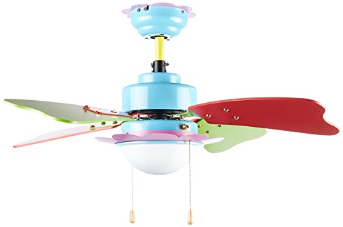 Orbegozo DC 62075 – Deckenventilator für Kinder, mit Licht, 4 Flügel, 50 W von Orbegozo