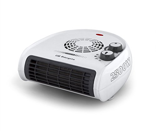 Orbegozo FH 5030 - Heizung, zwei Leistungsstufen, Ventilatorfunktion mit kalter Luft, sofortige Wärme, einstellbares Thermostat, Tragegriff, 2500 W, Weiß von Orbegozo