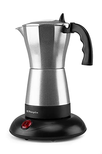 Orbegozo KFE 660 - Italienische Kaffeemaschine, 3-6 Tassen (300 ml), automatische Abschaltung, Basis bleibt kalt, warmer Kaffee bis zu 30 Minuten, 480 W von Orbegozo