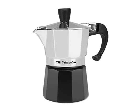 Orbegozo KFM 130 Italienische Kaffeemaschine, Aluminium, 1 Tasse, Schwarz und Silber von Orbegozo