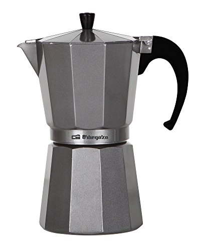 Orbegozo KFS 920 - Italienische Aluminium-Kaffeemaschine, 9-Tassen-Kapazität, silbernes Finish von Orbegozo