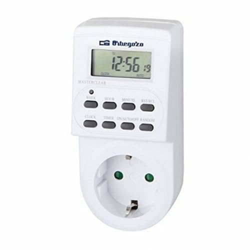 Orbegozo PG 20 - Elektrisches Programmiergerät, digital mit LCD-Display, programmbierbarer Timer, Weiß von Orbegozo