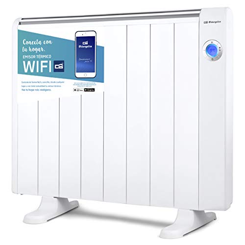 Orbegozo RRW 1500 - Heizlüfter, niedriger Verbrauch, WLAN, 1500 W, LCD-Digital-Display, programmierbar, kabellose Verbindung über Orbegozo-App, 72,1 x 59 x 7,5 cm von Orbegozo