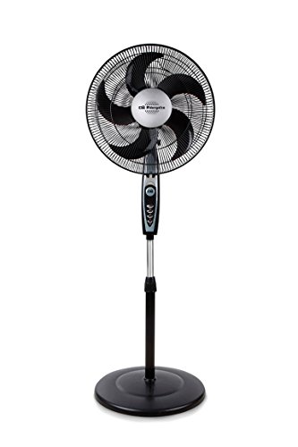 Orbegozo SF 0149 - Drehbarer Standventilator, Blättergröße 40 cm, einstellbare Höhe, 3 Stufen, 60 W, Schwarz von Orbegozo