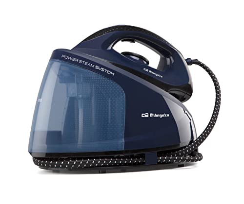 Orbegozo VP 8550 steam iron station, dry and steam iron, temperature controller, self-cleaning button, removable water tank 1.2 l, 2400 W, blue von Orbegozo
