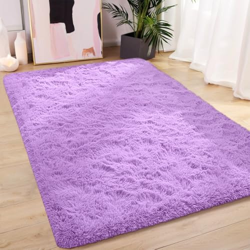 Orbezil Hochflor Teppich Wohnzimmer Violett 80x150cm Anti-Rutsch Extra Große Teppiche Flauschige Moderne Matte Carpet Rug Mädchen Schlafzimmer und Kinderzimmer Orbezil Hochflor Teppich Wohnzimmer Violett 80x150cm Anti-Rutsch Extra Große Teppiche Flauschige Moderne Matte Carpet Rug Mädchen Schlafzimmer und Kinderzimmer von Orbezil