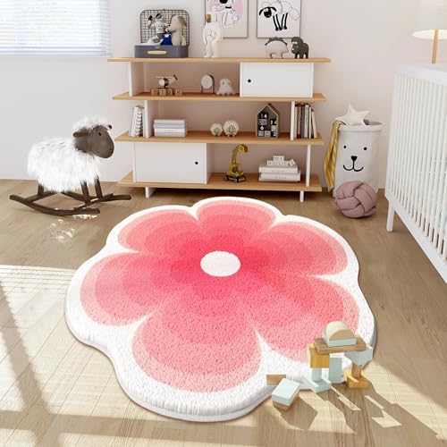 Orbezil Kinderzimmer Teppiche 100cm Rund Farbverlauf Rosa Blumen Teppich Weicher Kuscheliger Carpet Wohnzimmer Mädchen Kinderteppich Schlafzimmer Orbezil Kinderzimmer Teppiche 100cm Rund Farbverlauf Rosa Blumen Teppich Weicher Kuscheliger Carpet Wohnzimmer Mädchen Kinderteppich Schlafzimmer von Orbezil