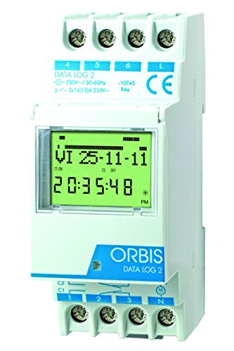 ORBIS Zeitschalttechnik DATA LOG 2 230V Hutschienen-Zeitschaltuhr digital 250 V/AC von Orbis