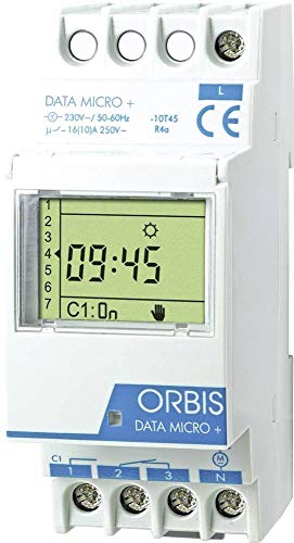 ORBIS Zeitschalttechnik DATA MICRO + 230V Hutschienen-Zeitschaltuhr digital 250 V/AC von Orbis