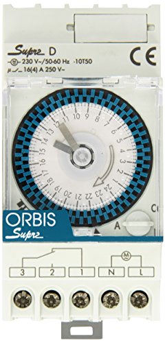 ORBIS Zeitschalttechnik SUPRA D 230V Hutschienen-Zeitschaltuhr analog 230 V/AC von Orbis