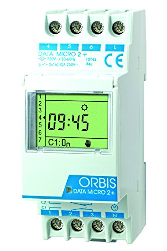 ORBIS Zeitschalttechnik DATA MICRO-2 + 230V Hutschienen-Zeitschaltuhr digital 250 V/AC von Orbis