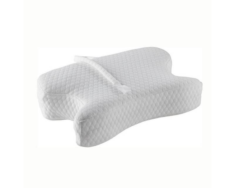 Orbisana Kopfkissen, Rückenschläfer, Bauchschläfer, Seitenschläfer, Integrierte Mulden für CPAP-Schläuche – ideal bei Schlafapnoe-Therapie von Orbisana