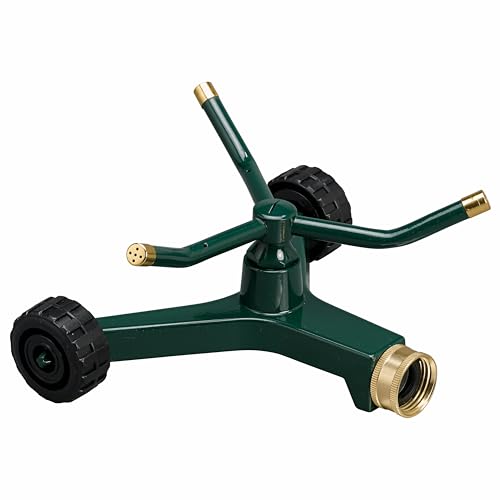 Orbit 58257N Metall 3-armiger Sprinkler mit Rollfuß von Orbit