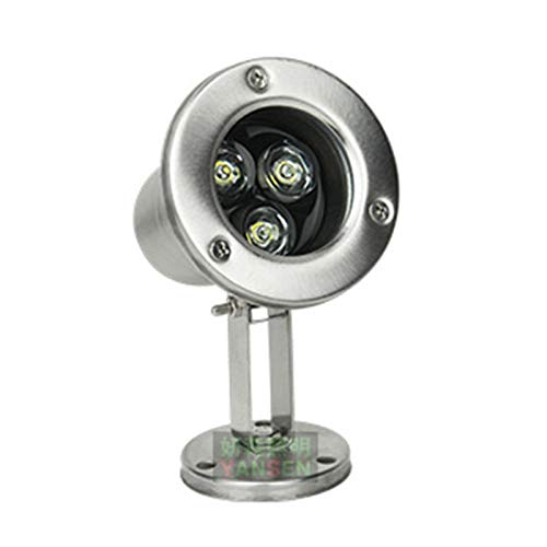 OrbitCob® 3W LED Unterwasserstrahler IP68 wasserdicht Edelstahl 304 Tauchlampe für Teich, Pool, Springbrunnen, Garten und Außenbeleuchtung(Warmweiß 3000 K,85-220V) von OrbitCob