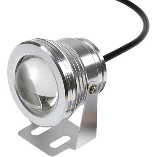 OrbitCob® LED-Tauchscheinwerfer Unterwasserscheinwerfer Wasserdicht IP67 10W Außenbrunnen-Pool-Strahler Oberflächenmontage für Teich, Garten, Aquarium(Warmweiß 3000 K,A-12V) von OrbitCob