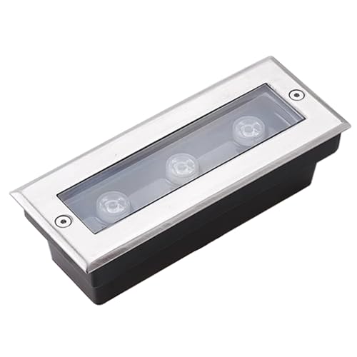 OrbitCob® Rechteckige LED Bodeneinbauleuchte 3W IP67 Wasserdicht, Außenstrahler für Garten, Terrasse, Poolweg, Gehwege und Treppen(Warmweiß 3000 K,24V) von OrbitCob