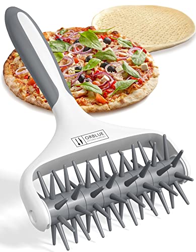 ORBLUE Pizzateig Docker Gebäckroller - Premium Stipproller für perfekte Pizza, Teigigel mit Spikes, Ideal für Zuhause und gewerbliche Küche, Einfache Reinigung, Zubehör für Backen und Pasta von Orblue