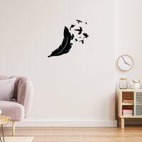 Feder Aufkleber | Schlafzimmer Wandtatz Wohnzimmer Wandtatzug Hochwertiger Orca Design von OrcaDesignsStore