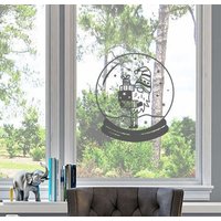 Fensterdecal Weihnachten | Einfach Aufzutragen Globus Zauberhafte Sticker Aufkleber Weihnachtsaufkleber Fensterdekoration von OrcaDesignsStore
