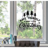 Fensterdecal Weihnachten | Einfach Aufzutragen Rentierwald Zauberhafte Sticker Aufkleber Weihnachtsaufkleber Fensterdekoration von OrcaDesignsStore