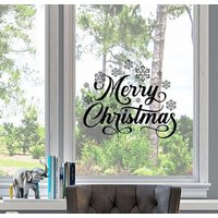 Fensterdecal Weihnachten | Einfach Aufzutragen Rentierwald Zauberhafte Sticker Aufkleber Weihnachtsaufkleber Fensterdekoration von OrcaDesignsStore