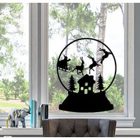 Fensterdecal Weihnachten | Einfach Aufzutragen Schneekugel Zauberhafte Sticker Aufkleber| Weihnachtsaufkleber Fensterdekoration von OrcaDesignsStore