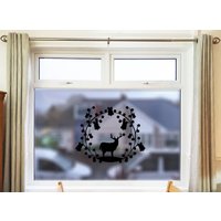 Fensterdecal Weihnachten | Einfach Aufzutragen Weihnachtlicher Fensterkranz Zauberhafte Sticker Aufkleber| Weihnachtsaufkleber Fensterdekoration von OrcaDesignsStore