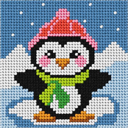 EMB 1ST PENQUIN - Needlepoint Kit: My First Embroidery: Mini: Penguin - Orchidea von Orchidea