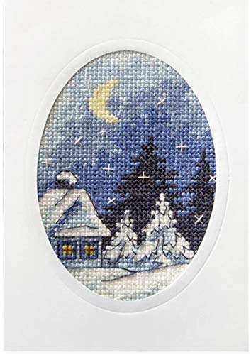 G/CARD TWILIGHT SCENE - Cross Stitch Kit: Greetings Card: Twilight Winter Scene - Orchidea von Orchidea