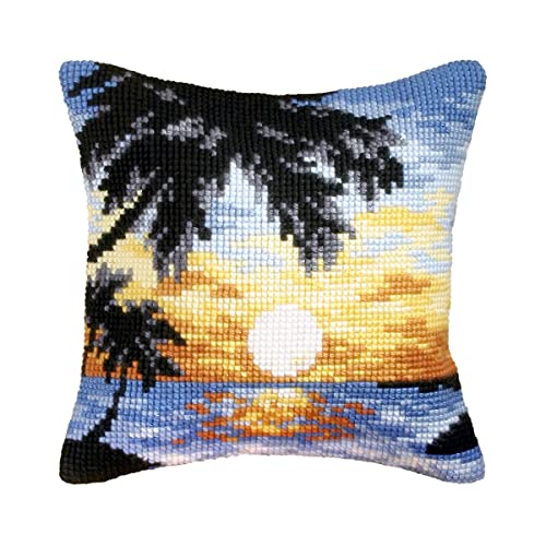 Orchidea Cushion Cross-Stitch Kissen mit Kreuzstich, sunset, 40 x 40 cm von Orchidea