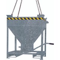 Eichinger® Silobehälter Einfahrtaschen und Kranösen, mittigem, per Hebel bedienbarem Auslauf, 600 LIter feuerverzinkt von Eichinger®