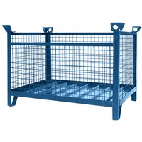 Eichinger® Industrie-Gitterbox-Stapelpalette, 1500 kg, LxBxH 1000x800x750 mm, enzianblau von Eichinger®