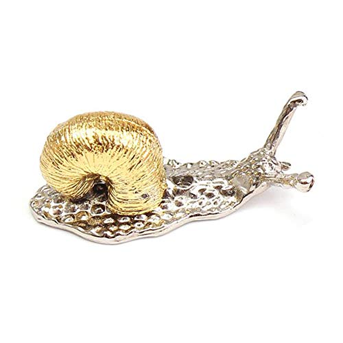 Ordertown Messing-Räucherstäbchenhalter, Vintage Zarte Mini Schnecke Schildkröte Form Räucherstäbchenhalter Räuchergefäß Stand Tee Kultur Meditation Dekor Goldenes Silber Schnecke##None von Ordertown