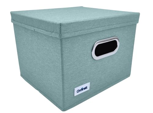 Ordinett Aufbewahrungsbox Mint M | Salbeigrün | 28x25x21 cm | faltbar | fester Deckel | Grifflöcher Ordinett Aufbewahrungsbox Mint M | Salbeigrün | 28x25x21 cm | faltbar | fester Deckel | Grifflöcher von Ordinett