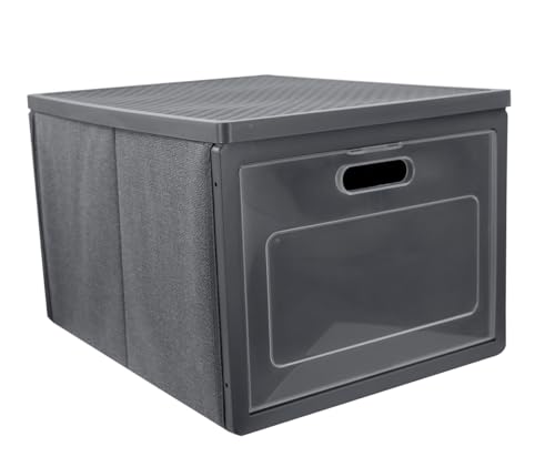Ordinett Modulare Aufbewahrungsbox Grau | Grau | 41 x 31 x 25 cm | faltbar | Öffnung vorne | zwei seitliche Griffe Ordinett Modulare Aufbewahrungsbox Grau | Grau | 41 x 31 x 25 cm | faltbar | Öffnung vorne | zwei seitliche Griffe von Ordinett
