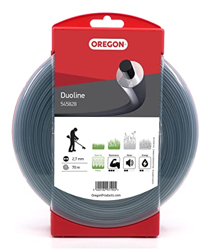 Oregon 545828 Duoline Mähfaden mit rundem Querschnitt,2,7mm,70 m, in benutzerfreundlichem Spender verpackt von Oregon