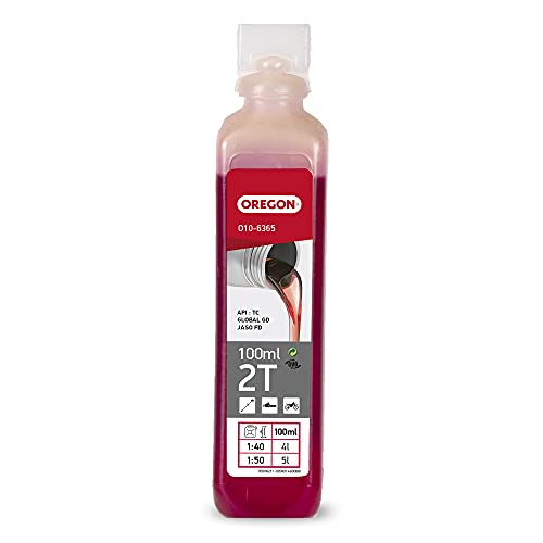 Oregon 2- Takt -Motoröl, selbstmischendes-, teilsynthetisches Mineralöl für eine saubere Verbrennung mit integrietem Kraftstoffstabilisator (Fuel Fresh). 100ml Flasche (O10-6365) von Oregon