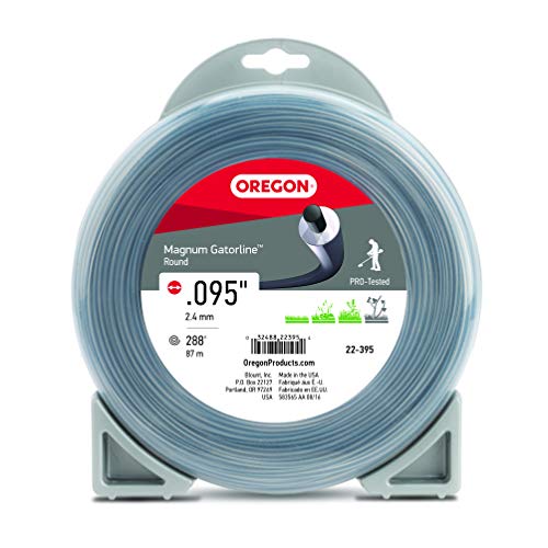 Oregon 22-395 Gatorline Heavy Duty Professional Magnum 0,5 kg Spule von 0,095 Zoll x 75 m Rundfaden Trimmerfaden, grau von Oregon