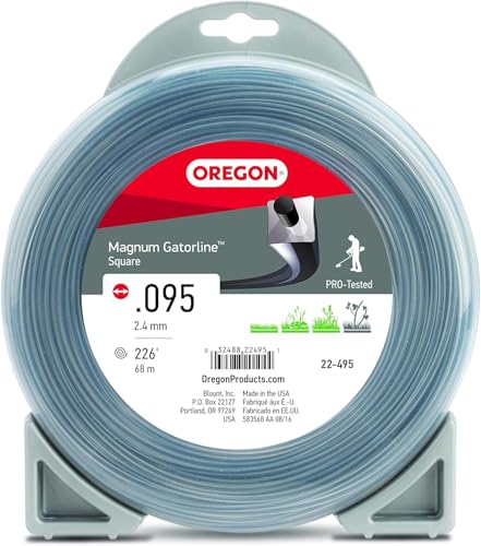 Oregon 22-495 Gatorline Heavy-Duty Professional Magnum 1lb Coil of .095" x 227' Square-Shaped String Trimmer Line von Oregon