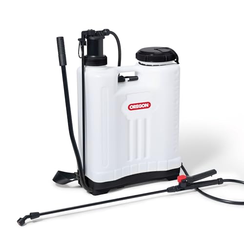Oregon Rückenspritze/Druckspritze/Gartenspritze/Unkrautvernichter/Sprühgerät, mit Lanze und 4 Verstellbaren Sprühdüsen, 20 Liter, Tragbares Gartenzubehör von Oregon