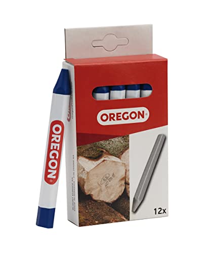 Oregon Makierkreide; Professionelle 6-Seitige Kreidemarker, Schreiben auf Holz, Metall, Stein, Beton, Fliesen, Keramik, Kunststoff, Glas & Mehr, 12er-Pack, Blau (295360) von Oregon