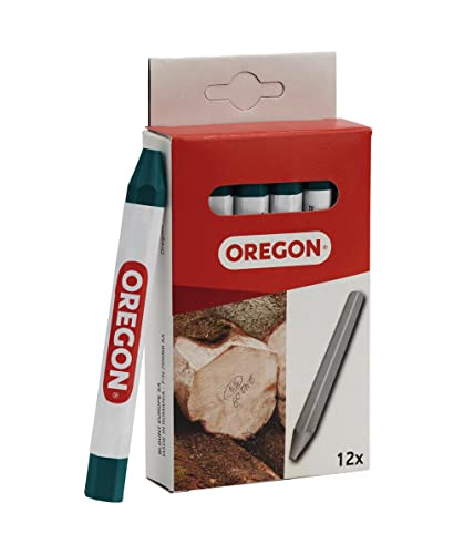 Oregon Multi Surface Marking Crayon, Professionelle 6-Seitige Kreidemarker, Schreiben auf Holz, Metall, Stein, Beton, Fliesen, Keramik, Kunststoff, Glas & Mehr, 12er-Pack, Grün (295362) von Oregon