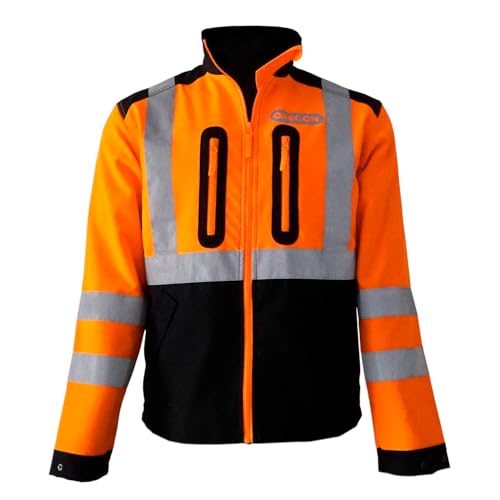 Oregon Warnschutzjacke, Professionelle Klasse 3 Arbeitskleidung, Reflektierende Jacke, Frauen & Männer, Leichtes Stretch Material & Belüfteter Outdoor Mantel mit hoher Sichtbarkeit, Orange - Größe 3XL von Oregon