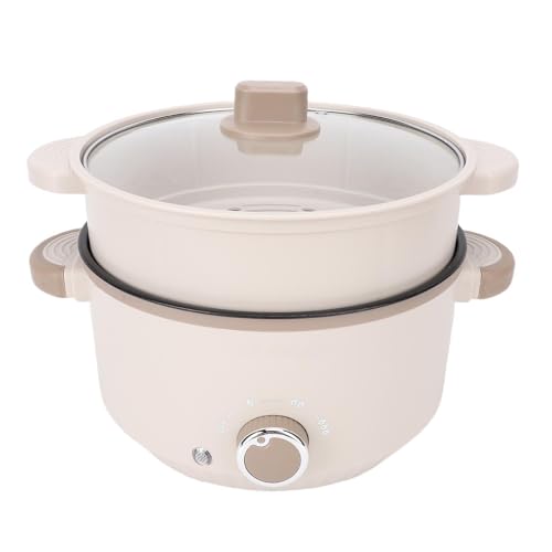 Hot Pot Electric, 3L Electric Pot mit Nicht Stick Beschichtung, Dampfkorb, Multi Funktionaler Tragbarer Reiskocher Großer Kapaitäts Shabu Shabu Topf für Frittiersteak Pasta Ramen Hot Pot Electric, 3L Electric Pot mit Nicht Stick Beschichtung, Dampfkorb, Multi Funktionaler Tragbarer Reiskocher Großer Kapaitäts Shabu Shabu Topf für Frittiersteak Pasta Ramen von Oreilet