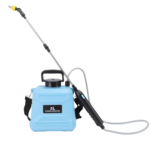 Oreilet Batteriebetriebenes Sprühgerät 5 L, Einziehbares Elektrisches Sprühgerät mit Nebeldüsen, Wiederaufladbares Sprühgerät Zur Unkrautentfernung Im Rasen und Garten (BLUE) von Oreilet