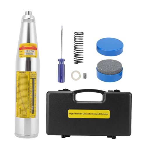 Oreilet Beton Rebound Hammer Tester, 10-70 MPA 1450-10150psi Verbessertes Betonhammer, Professionelle Mechanische Festigkeitsressiliometer-Testmesser für Gebäude Wandstraße Brücke von Oreilet