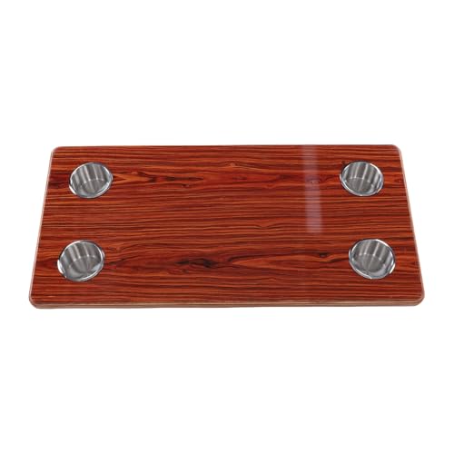 Oreilet Bootstisch Oerteil, 31.49 X 174in Rechteckiger Meeres Tisch Tisch mit 4 Tasse Halter, Holz -Ponton Desktop RV Tischplatte für Yachtdeck Terrassenanhänger -Wohnmobile. von Oreilet